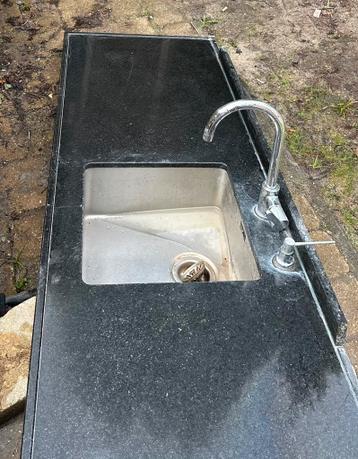 3 stukken granieten keukenblad