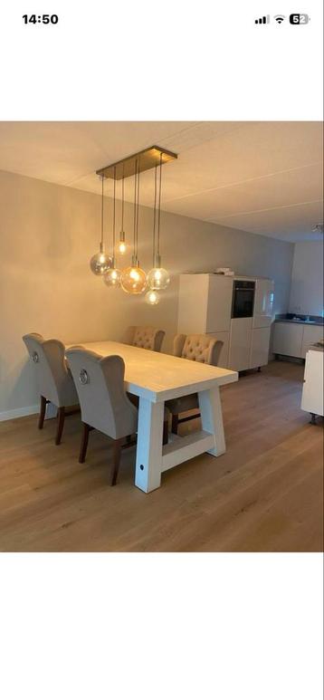 Tafel met 4 stoelen, landelijke complete set