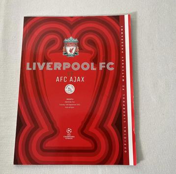 GEZOCHT!!! Liverpool FC vs AFC Ajax wedstrijdboekje 2022