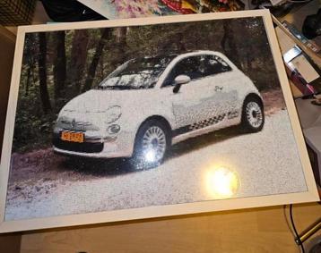 Ingelijste diamondpainting van Fiat 500