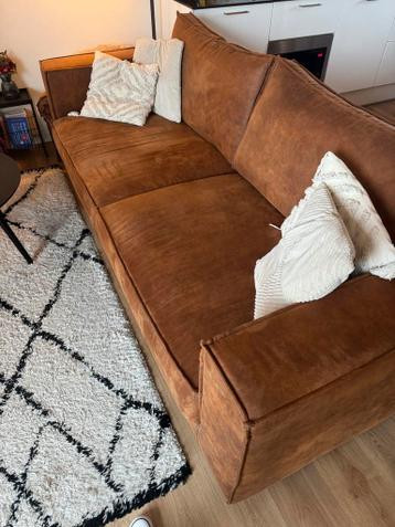 Comfortabele slijtvaste bruine bank - 2-zits, breedte 240cm