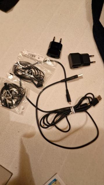 BlackBerry lader met kabels en 2 setjes oortjes, gratis