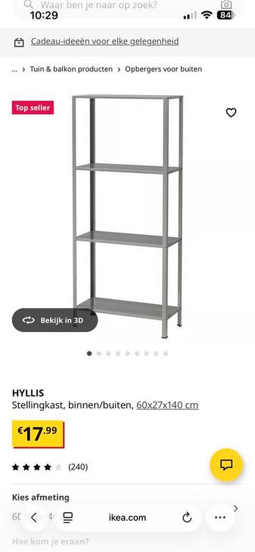 Gratis IKEA Hyllis stellingkast - 60x27x140 cm