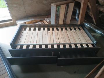 Ikea Flekke bedframe met lades - Zwart