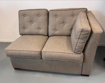 Hoekbankje stof taupe