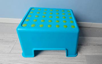 IKEA BOLMEN Badkamerkrukje - Blauw met Groene Stippen