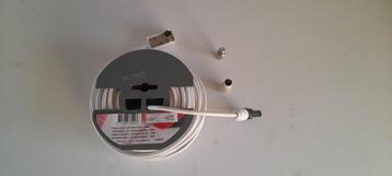 Coax kabel 10m HF-afgeschermd wit