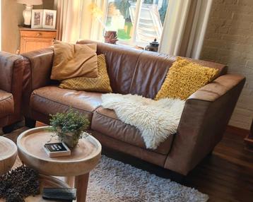 Bank, lederen 2 zits bank. GRATIS afhalen