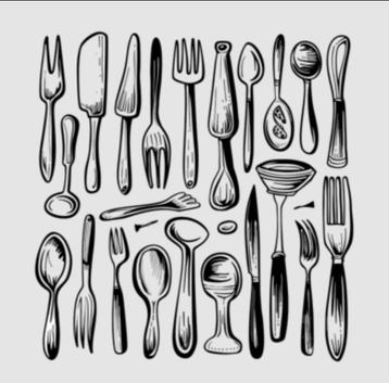 Gezocht gratis metalen bestek.