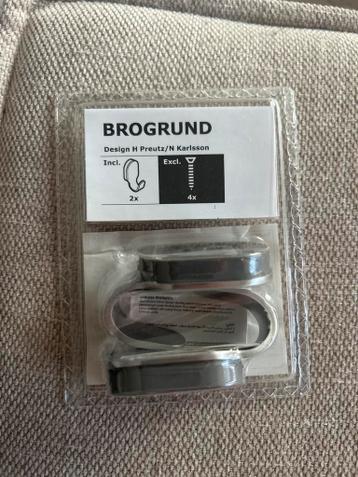 IKEA BROGRUND Wandhaken 2 stuks - Nieuw in verpakking