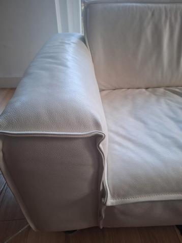 Montel bank wit leer - Af te halen in Hengelo