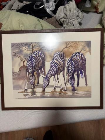 Zebra schilderij - Uniek kunstwerk, gratis afhalen