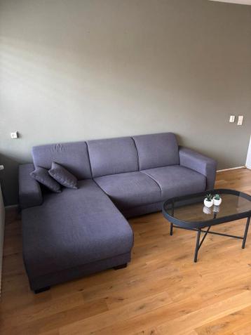 GRATIS OPHALEN! Grijs/blauwe hoekbank