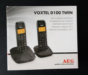 AEG Voxtel D100 Twin Dect vaste telefoon