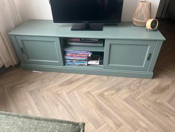 Groen geverfde tv-kast - 160 cm breed