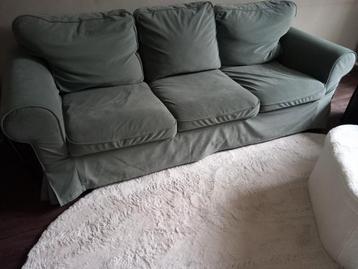 Ektorp Ikea 3-zitsbank groene hoes