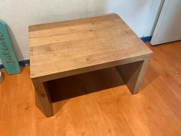 GRATiS!!! massief eikenhouten bijzettafel of salontafel