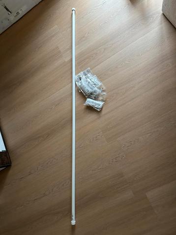 IKEA Hugad Gordijnroede 210-285 cm met 40 ringen