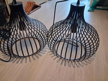 Ijzeren hanglampen 40 cm doorsnee