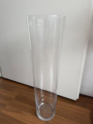 Glazen hoge vaas 60x20cm hxb