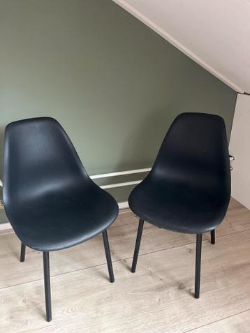 Set van 2  kinderstoelen - zwarte stoelen - modern design