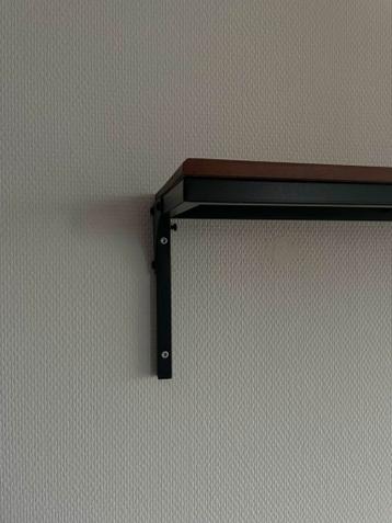 2x IKEA Fjällbo wandplank zwart/bruin