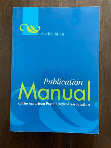 Publication Manual APA stijl zesde editie