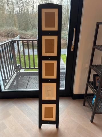 Zwarte fotolijst 5x 5x7 inch - glas ontbreekt onder