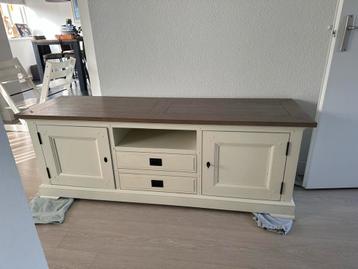 Landelijk tv-meubel met lades en deurtjes - 170x60.5x50 cm