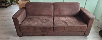 Luxe microlederen 3 zits bank met traagschuim