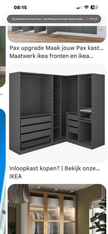 Gratis op te halen- L-vormige PAX kast