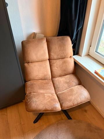 Comfortabele draaistoel - Bruin stof