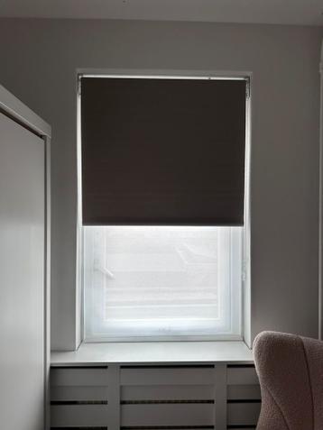 Taupe wit dubbele rolgordijnen NIEUW in doos