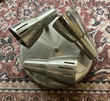 Plafondlamp lamp met 3 spots metaal kleur, gratis ophalen