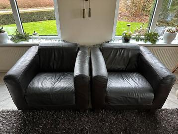 leren fauteuil 2st bruin zit H44 x zit D57 x zit B60 GRATIS