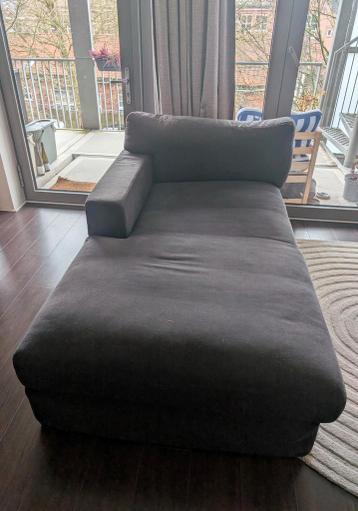 Grijze loungebank - 110cm x 193cm - gratis