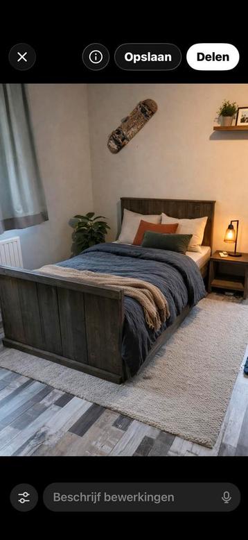 Gratis afhaal ledikant 90x200 steigerhout