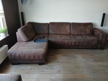 Degelijke hoekbank met chaise longue - Gebruikt