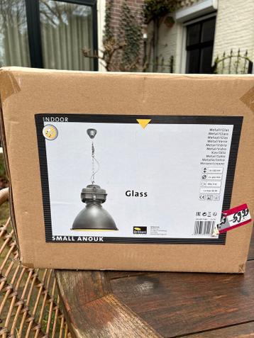 Nieuwe Industriële Hanglamp 'Small Anouk' - Metaal/Glas