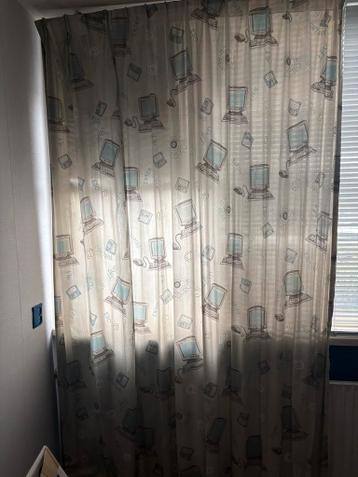 2 Retro Gordijnen met Computer Thema - Uniek Design