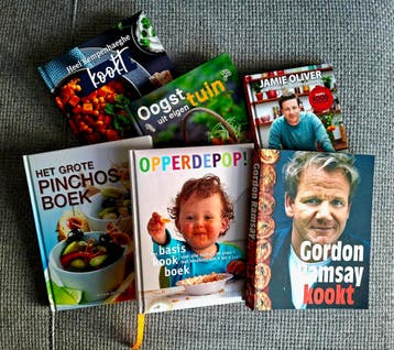 Diverse kookboeken, set van 6