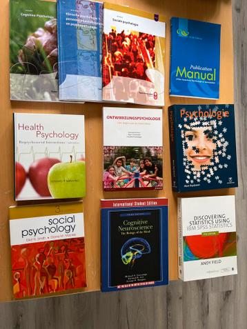 Studieboeken propedeuse psychologie (diverse titels)