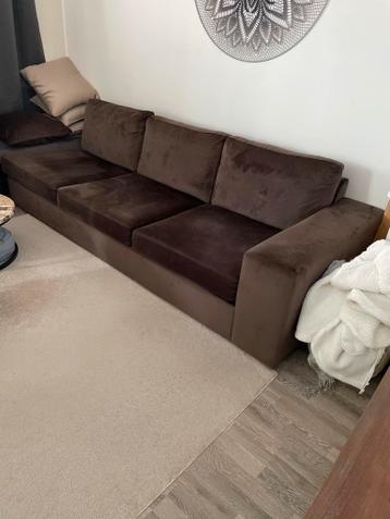 Bankstel bruin velours