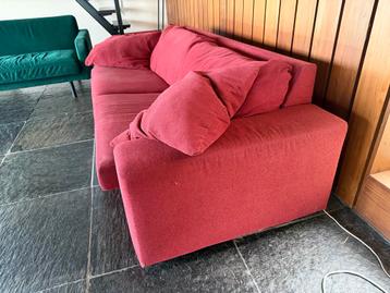 Comfortabel rood bankstel - 2.30m breed