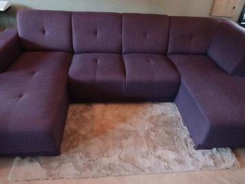 Bankstel U vorm, paars, 2.80m