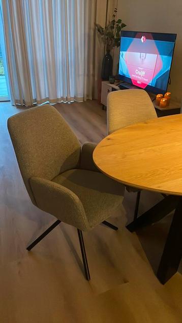 Stoel loods 5 grijs boucle stof draaistoel donna alpine