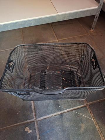 Stevige zwarte fietsmand voor dagelijks gebruik