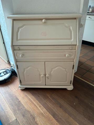 Antieke secretaire - Wit geverfd