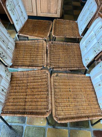 6 Eetkamerstoelen eetkamerstoel stoelen diner rieten gratis