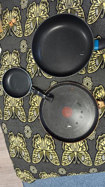 Pannenset: 2 koekenpannen en 1 crêpepan